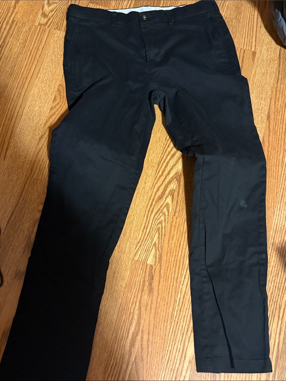 George Men's Black Chino Pants - Straight Fit 34x32